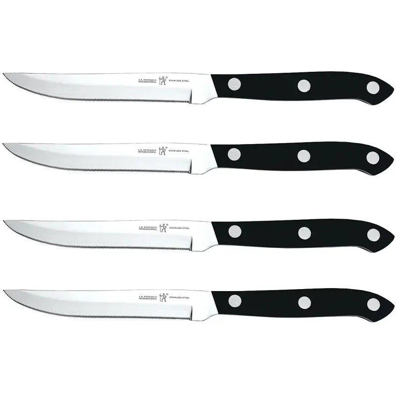 Henckels International Everedge Plus Series 39323-100 Steak Knife Set, Stainless Steel Blade