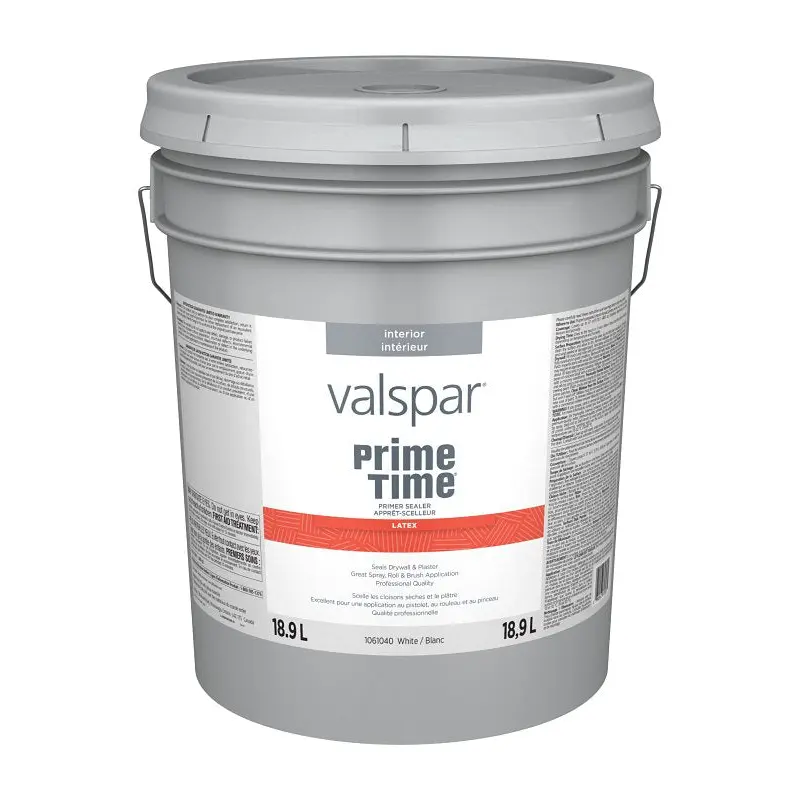 Valspar Prime Time 029.1061040.008 Interior Primer Sealer, White, 5 gal