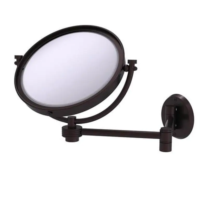Allied Brass 8-in x 10-in Antique Bronze Double-Sided Magnifying Wall-Mounted Vanity Mirror