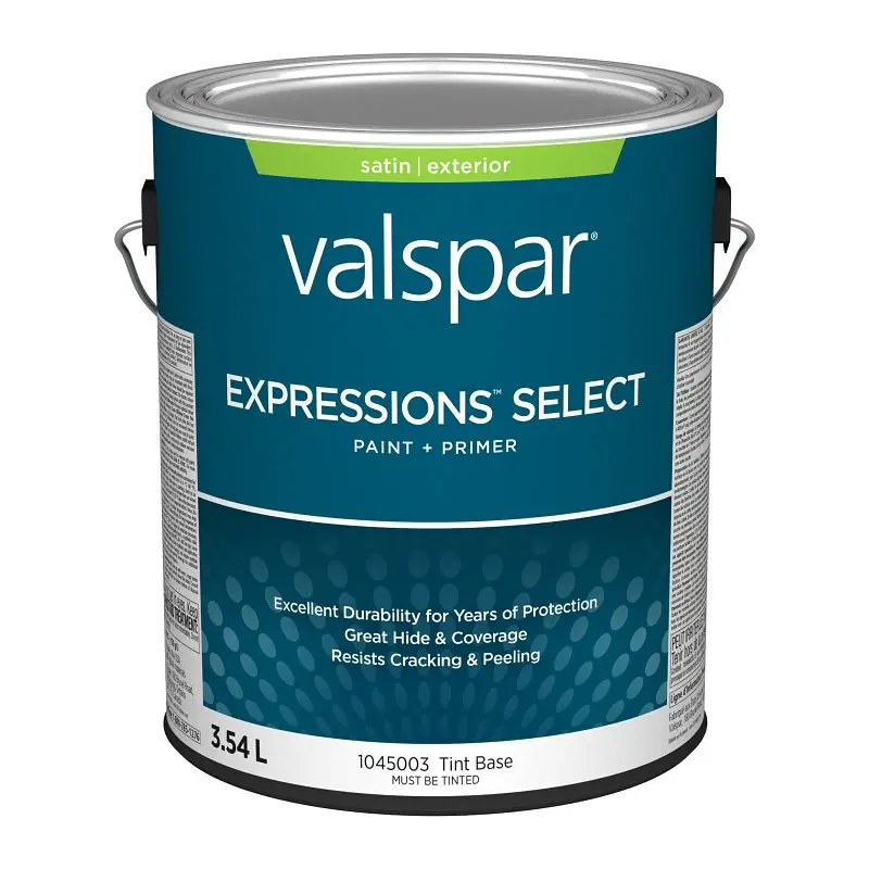 Expressions Select 029.1045003.007 Exterior Latex Paint and Primer, Acrylic, Satin, Tint Base, 1 gal