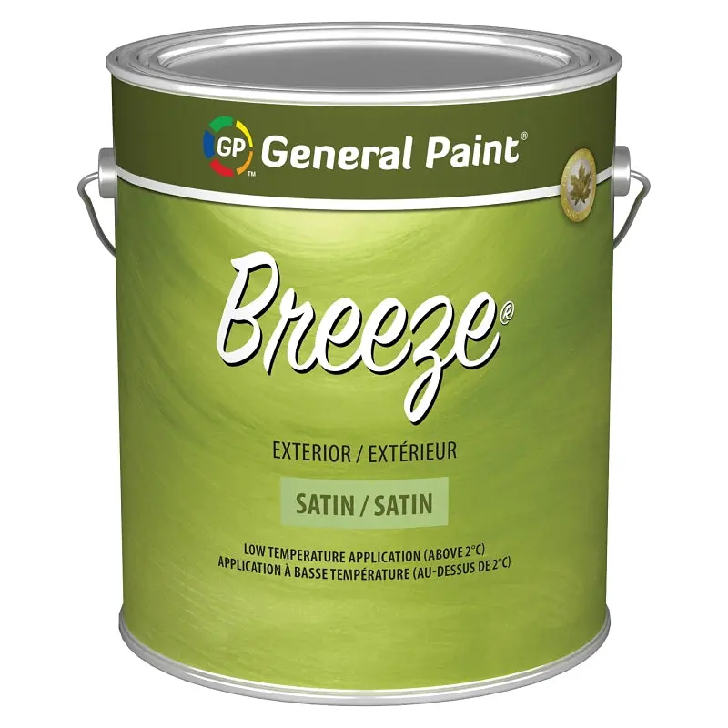 General Paint Breeze 70-354-16 Exterior Paint, Satin, Clear Base, 1 gal