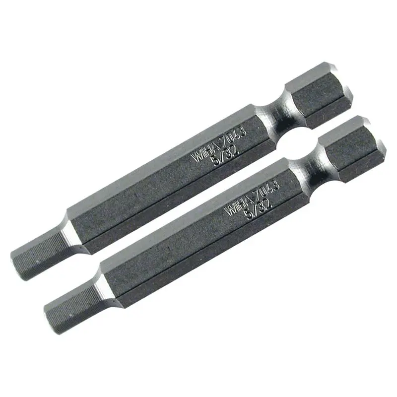 Wiha Hex Inch Power Bit 1/4 x 50mm Pack of 2 Bits