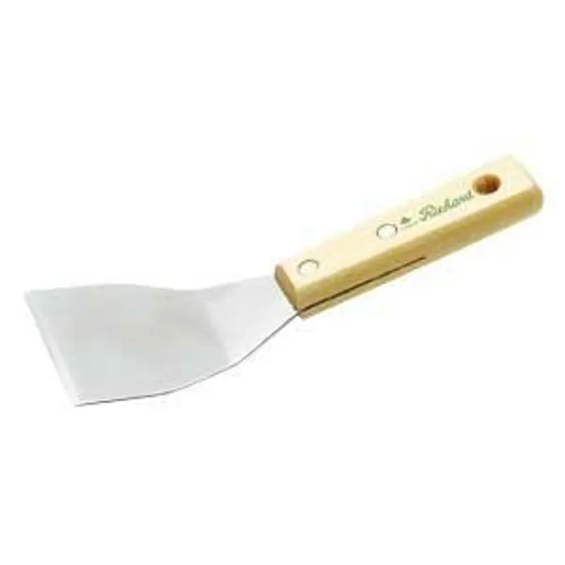 Richard S-3-B Bent Chisel Scraper, 3 in W Blade, Chisel Blade, HCS Blade, Hardwood Handle
