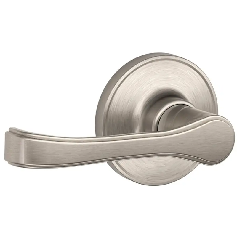 Schlage J Series J10TOR619 Passage Lever, Mechanical Lock, Satin Nickel, Metal, Residential, 3 Grade