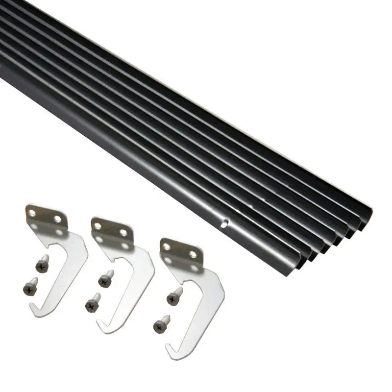 4 in. x 25 ft. Brown Aluminum Gutter with Brackets & Screws - Value Pack of 25 ft.White / 5 / 3