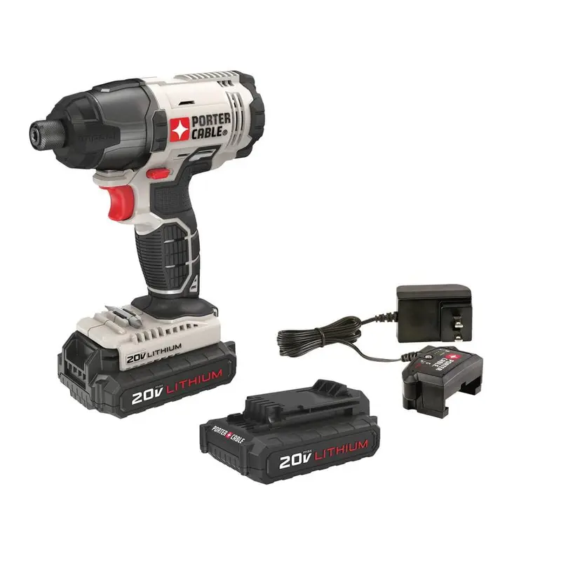 20-Volt MAX Lithium-Ion Cordless 1/4 in. Impact Driver with 2 Batteries 1.3 Ah and Charger4.924 / each