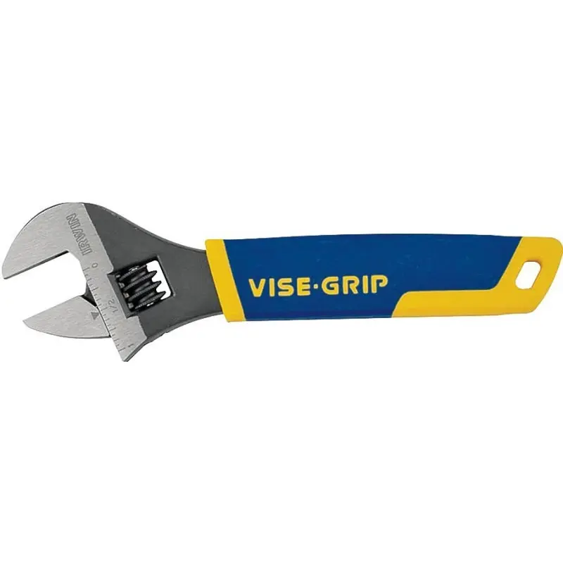 Irwin 2078608 Adjustable Wrench, 8 in OAL, 1-1/8 in Jaw, Steel, Chrome, ProTouch Grip Handle