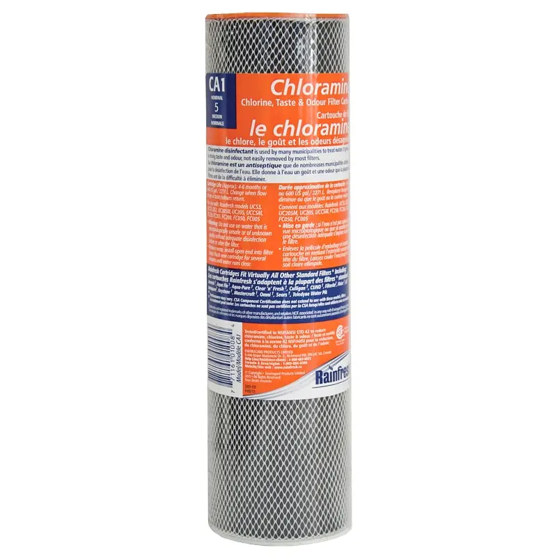 Rainfresh CA1 Filter Cartridge, 5 um Filter, Carbon Filter Media