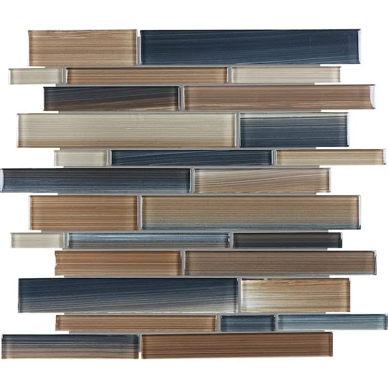 Anatolia Erosion 12-in x 12-in Glossy Glass Linear Subway Wall Tile (10-sq. ft/ Carton)10 sq.ft./carton