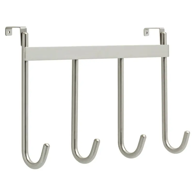 15-11/16 in. Satin Nickel Over-the-Door Smooth Hook RackSatin Nickel / 2.93 / 10