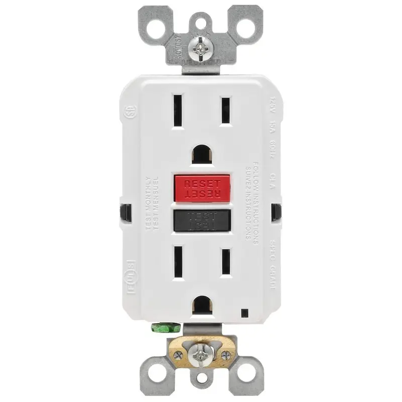 15 Amp 125-Volt Self-Test Tamper Resistant GFCI Outlet, White (4-Pack).32 / each
