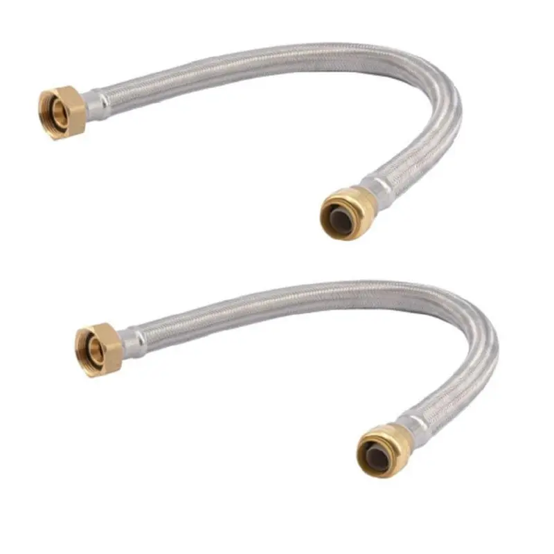 3/4 in. Push-to-Connect x 1 in. FIP x 24 in. Braided Stainless Steel Water Softener Connector (2-Pack)0.815 / package