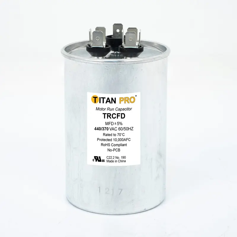 Titan Pro Run Capacitor 45 5 MFD 440/370 Volt Round45 5 MFD 440/370 Volt (TRCFD455)