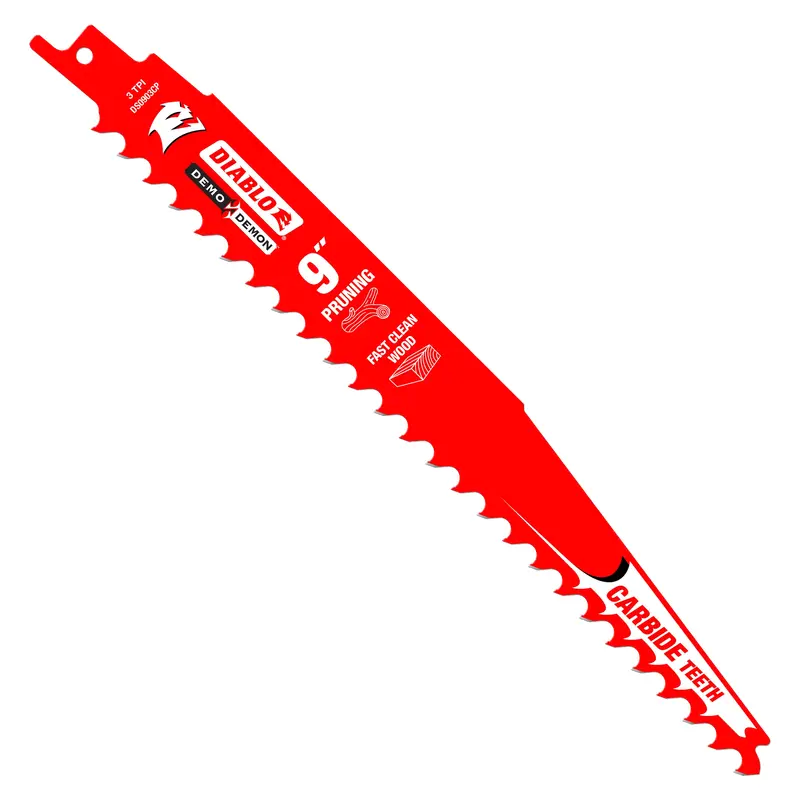 Diablo DS0903CPP 9" 3TPI Demo Demon Carbide Teeth Reciprocating Saw Blade for Pruning and Clean Wood - 2PK