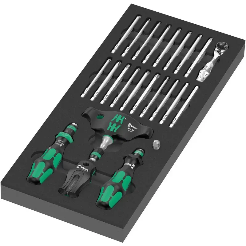 WERA 05150152001 9752 Foam insert Kraftform Kompakt with ratchet functionality set 1, 24 pieces