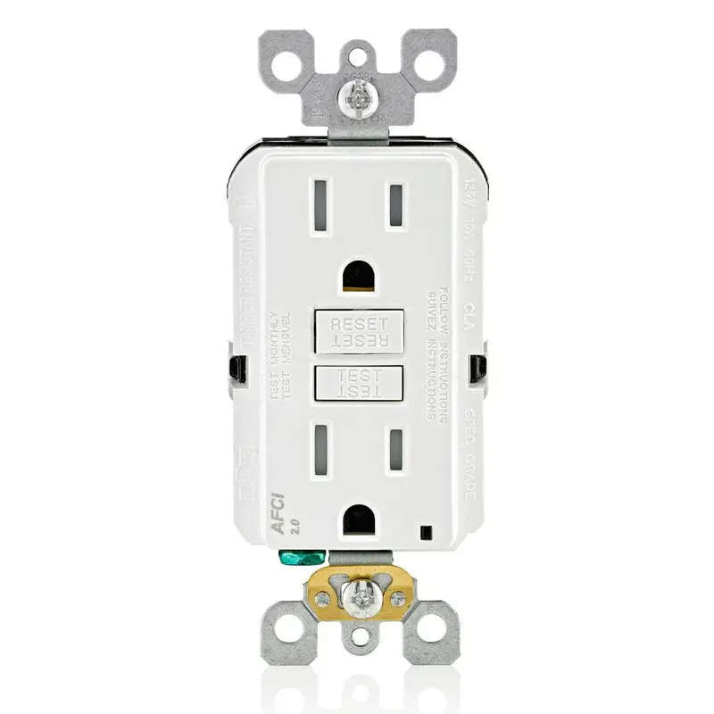 15 Amp Tamper Resistant AFCI Outlet, WhiteWhite / 1.2 / 1