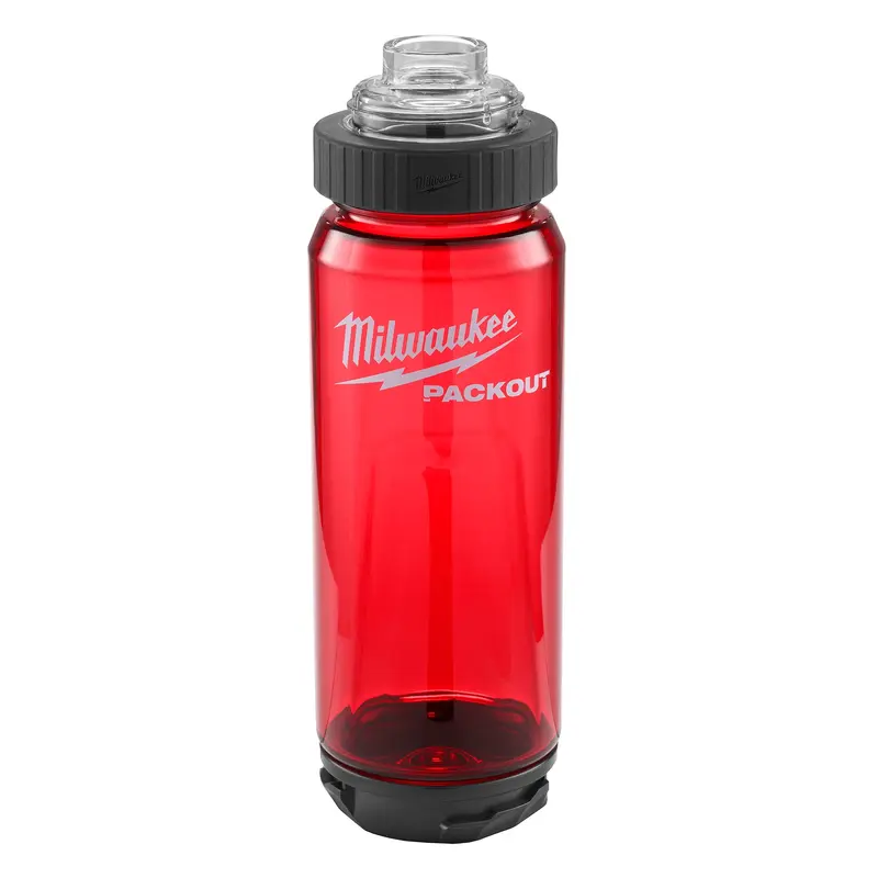 Milwaukee 48-22-8371R 25oz PACKOUT Bottle with Chug Lid - Red