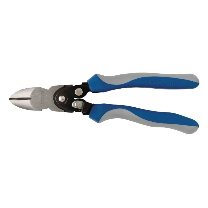 Crescent Pro Series PS5429C Cutting Plier, 8 in OAL, 11 AWG Cutting Capacity, Blue/Gray Handle, Ergonomic Handle