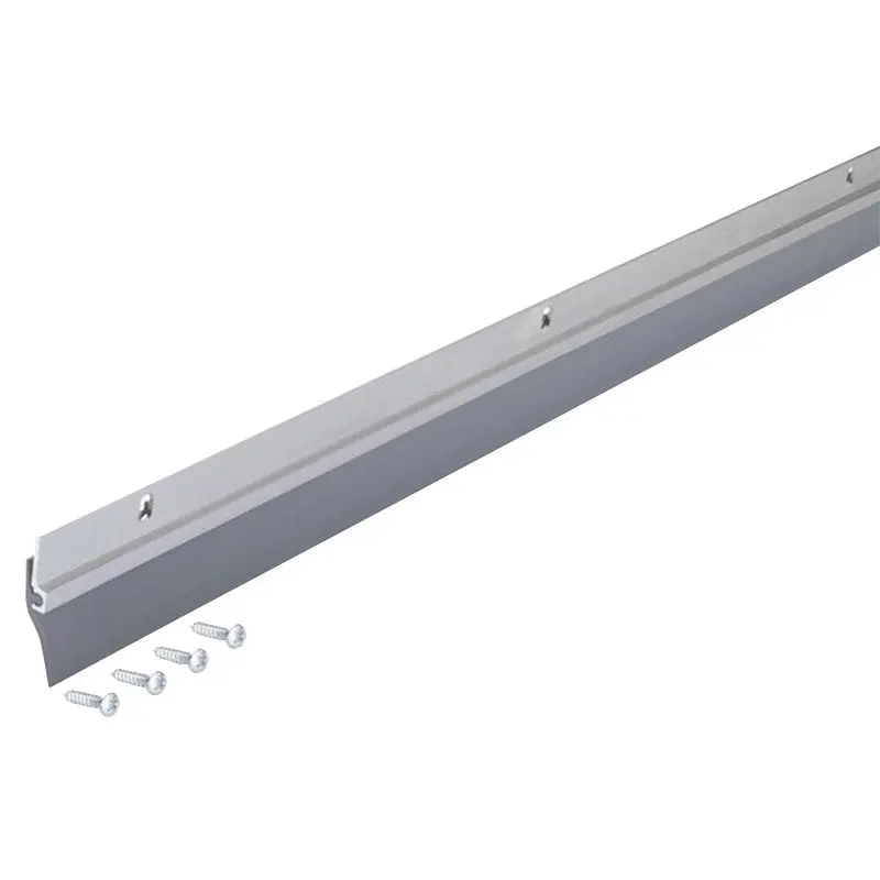 M-D 05090 Door Sweep, 36 in L, 1/4 in W, Aluminum Flange, Vinyl Insert