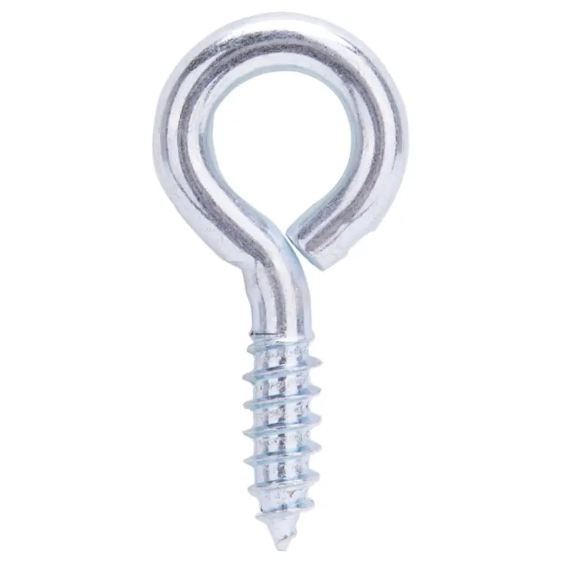 ProSource LR218 Screw Eye, 6 mm Dia Wire, 7.8 mm Thread, 1 in L Thread, 2-1/16 in OAL, 162 lb Working Load, Steel, Zinc