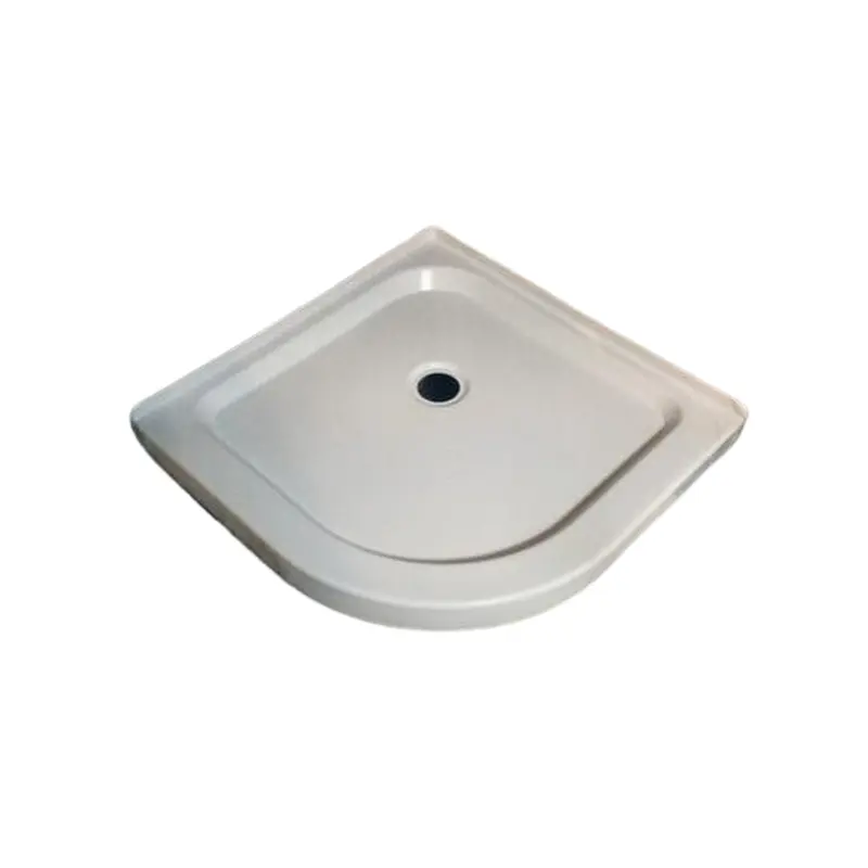32 in. x 32 in. Single Threshold Neo-Round Shower Base in White