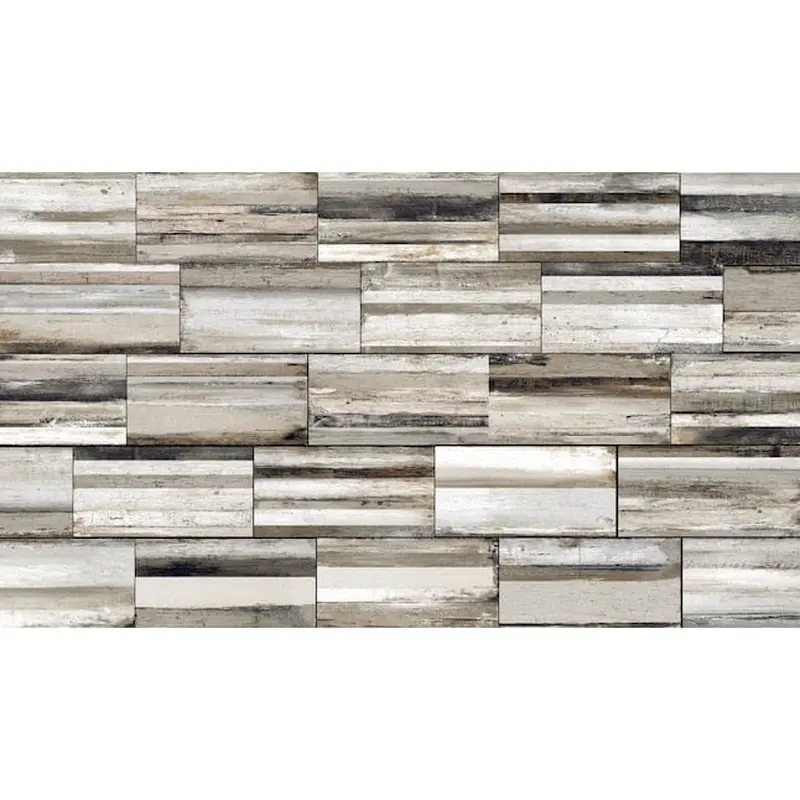 allen   roth Vineyards Multicolor 12-in x 24-in Glazed Porcelain Wood Look Floor and Wall Tile (15.5-sq. ft/ Carton)15.5-sq. ft/ Carton