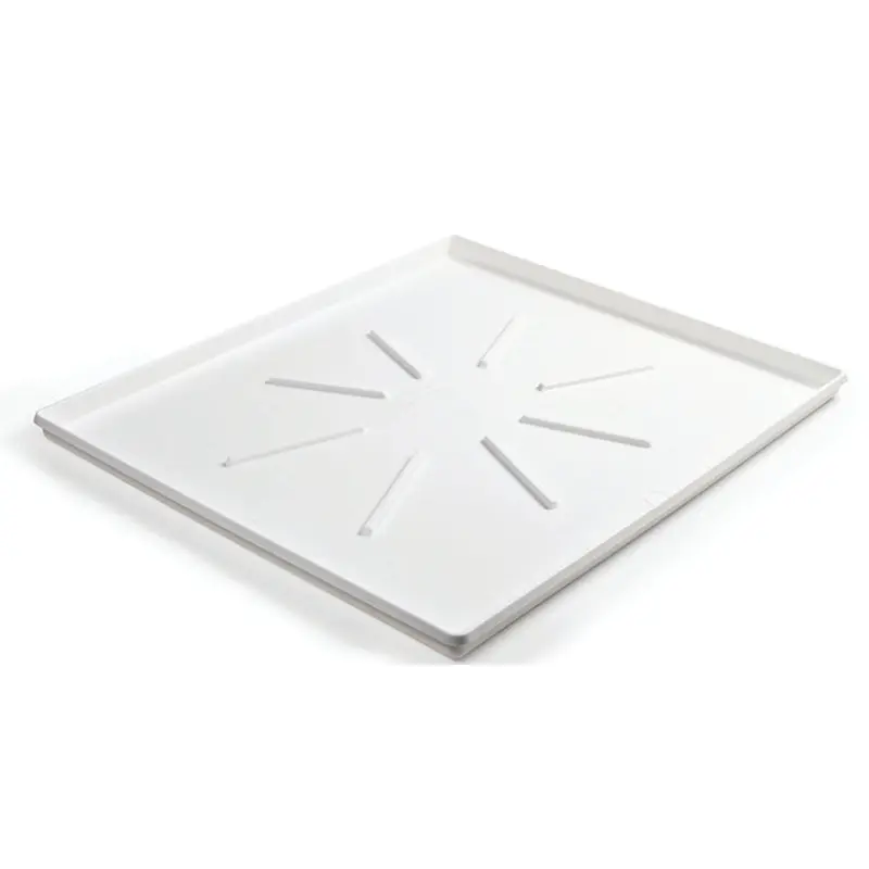 Camco USA 20786 Washing Machine Drain Pan, Low Profile, Polypropylene, White, Matte, For: Front-Loading Machines