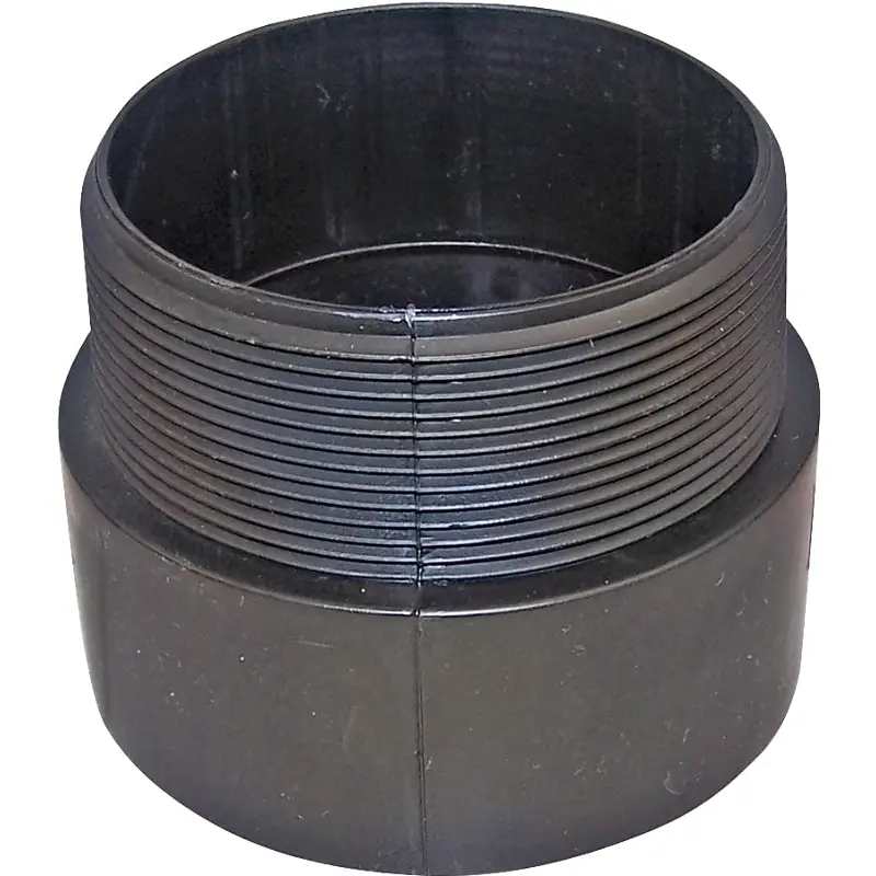 Canplas 102871BC Pipe Adapter, 1-1/2 in, MNPT x Hub, ABS, Black, SCH 40 Schedule