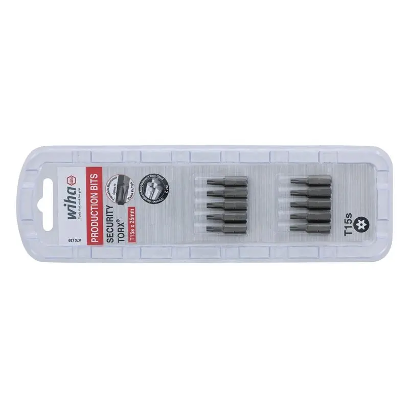 Wiha Security Torx Insert Bit T15s Pack of 10 Bits