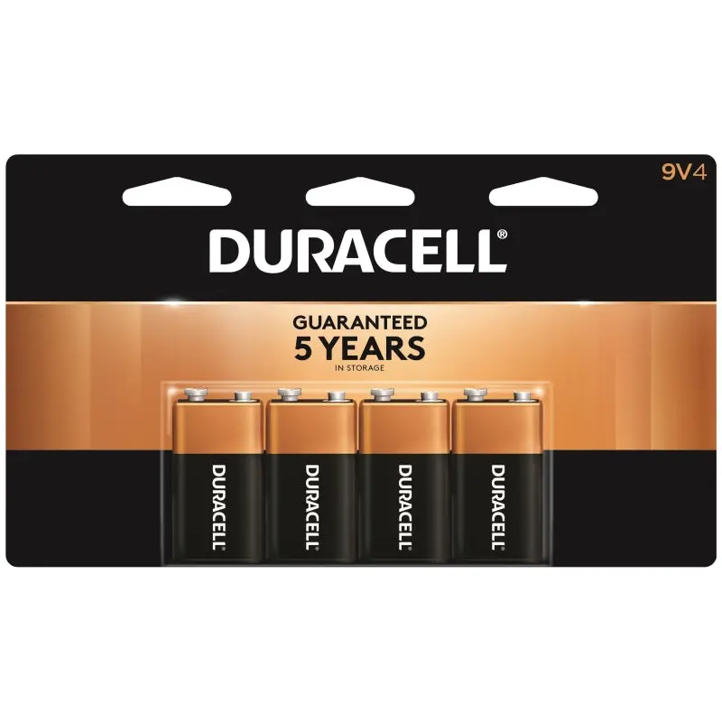 Duracell 41333935645 Battery, 9 V Battery, Alkaline, Manganese Dioxide