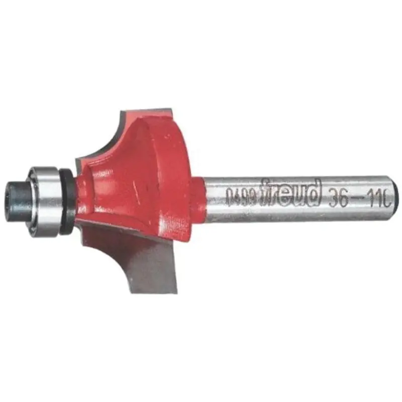 Freud 36-110 Router Bit, 1-1/8 in Dia Cutter, 2-3/16 in OAL, 1/4 in Dia Shank, 4-Cutter, Carbide