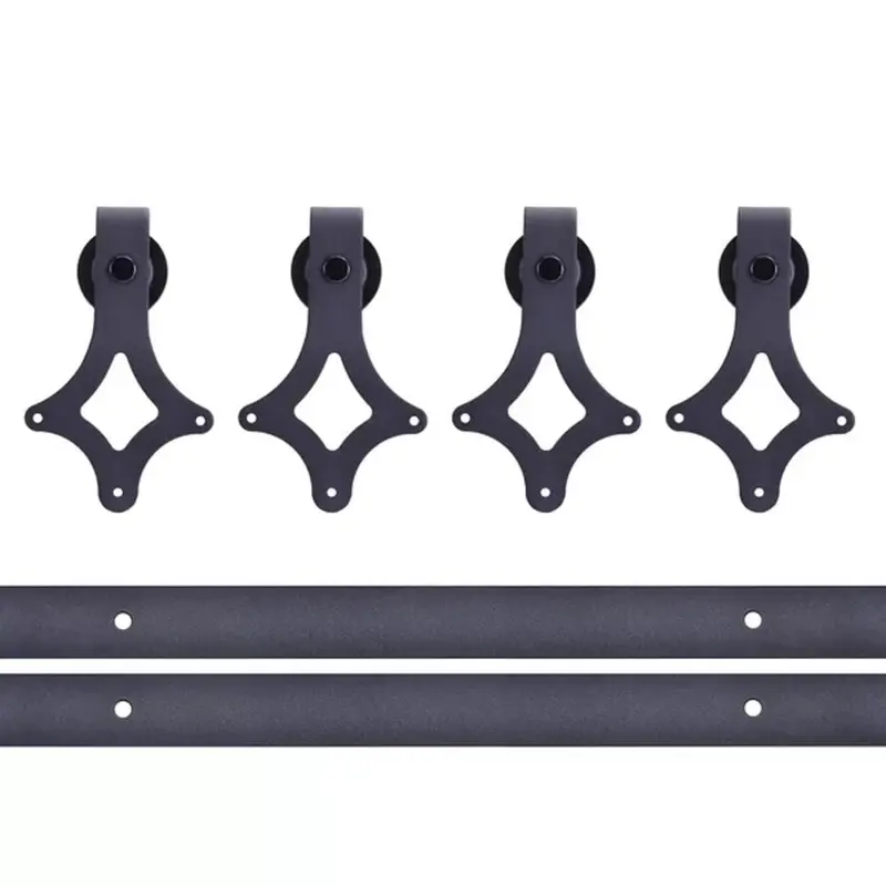 12 ft. Classic American Country Sliding Standard Double Track Barn Door Hardware Kit