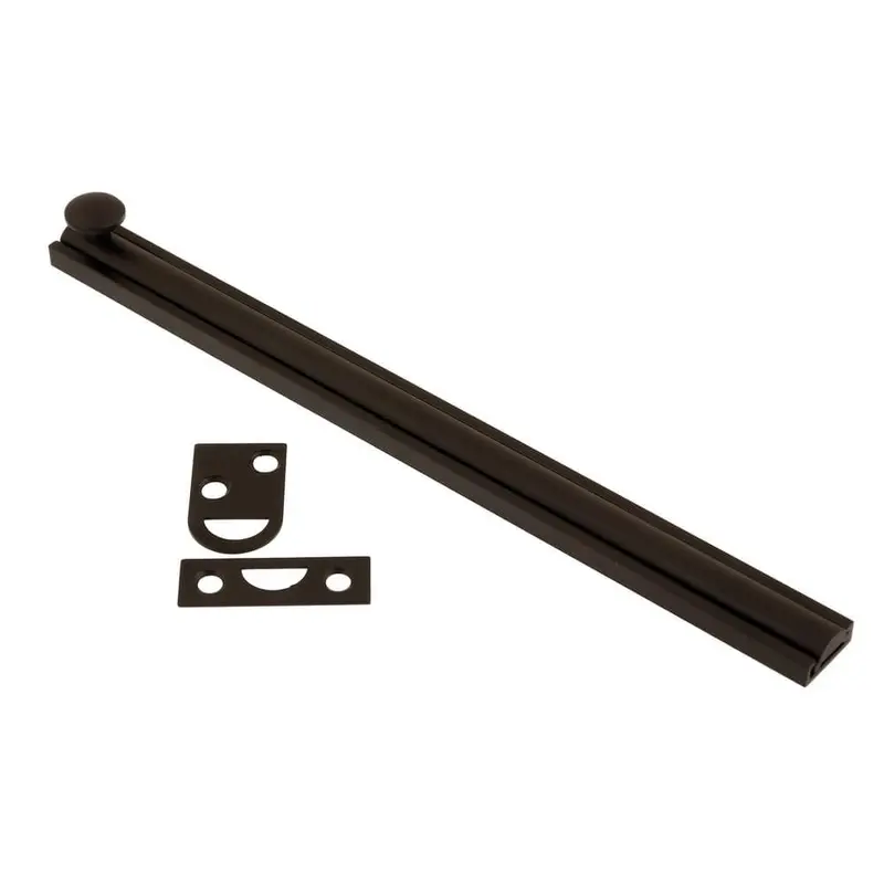 8 in. Solid Brass Oil-Rubbed Bronze Surface BoltMatte Black / 4.5 oz