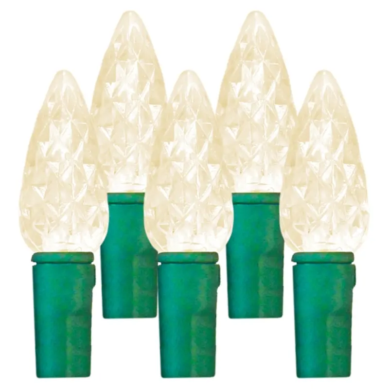 Hometown Holidays U17E115A Spool Light, 210-Lamp, C6 LED Lamp, Warm White Lamp