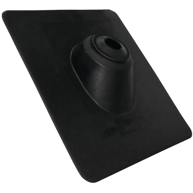 Oatey No-Calk Series 48100 Roof Flashing, 16 in OAL, 14 in OAW, 1-1/4 to 1-1/2 in Pipe, Thermoplastic