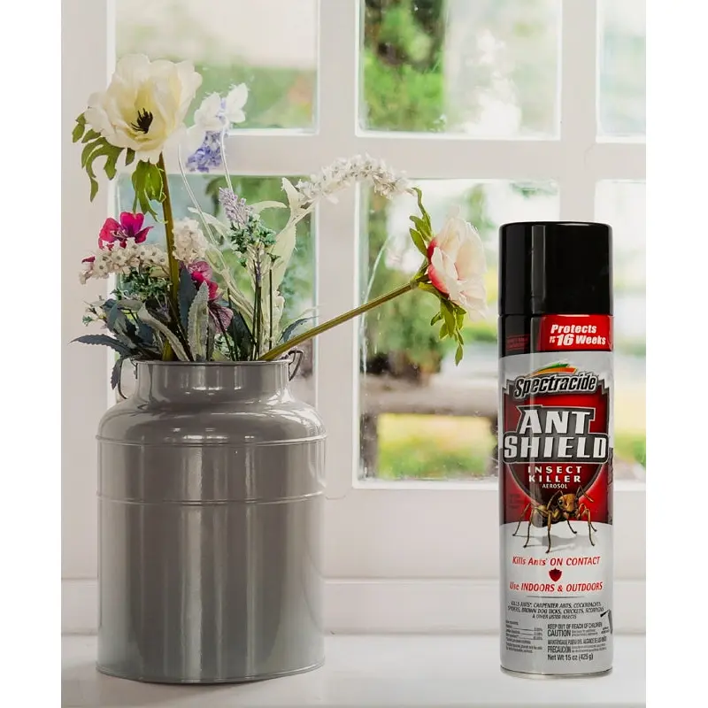 Spectracide Ant Shield HG-51200 Ant Killer, Pressurized Liquid, Aliphatic Solvent, 15 oz Aerosol Can