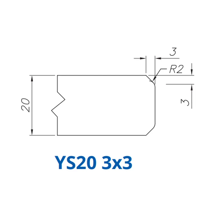 YS20 3X3(20mm Double Chamfer 3x3 - Router Bits)Standard Full Kit (BITS) / 1