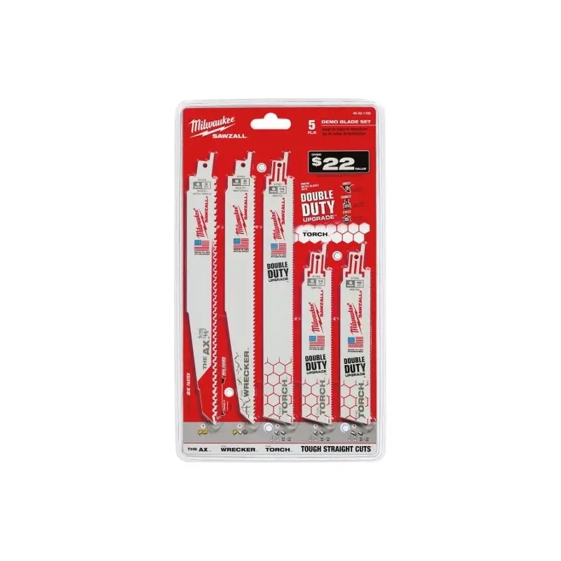 Milwaukee 49-22-1105 5 PC Demolition SAWZALL Blade Set