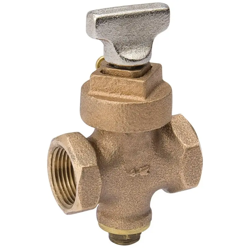 Southland 105-903NL Stop and Drain Valve, 1/2 in Connection, FPT x FPT, Bronze Body