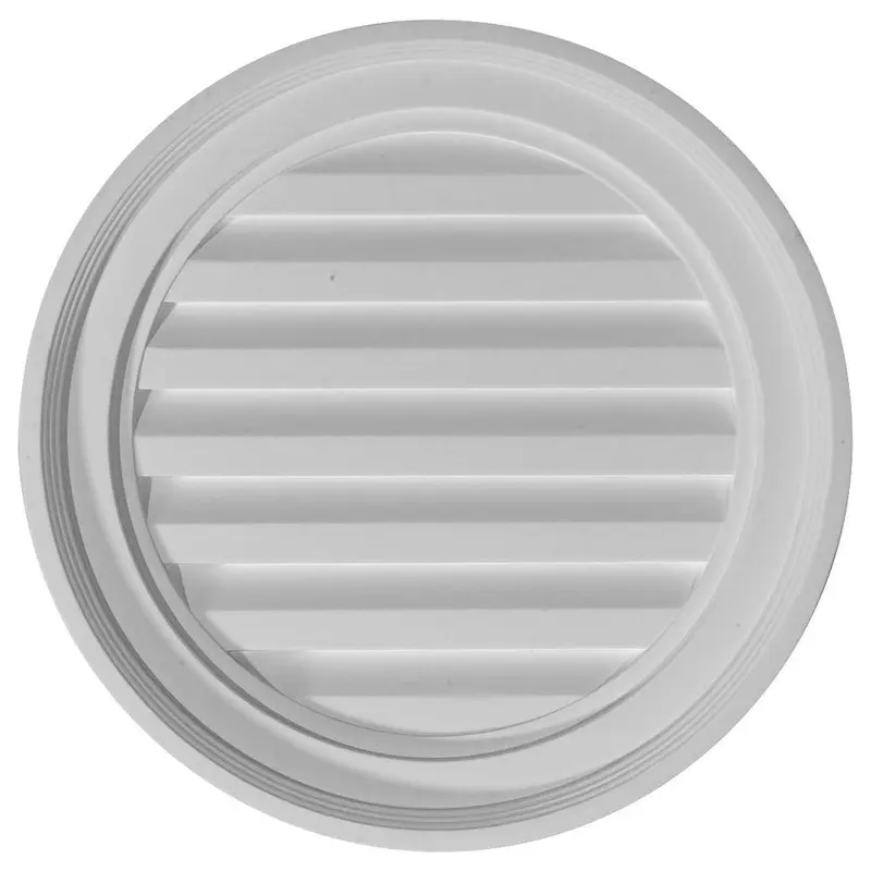 18 in. x 18 in. Round Primed Polyurethane Paintable Gable Louver Vent2.76 / each