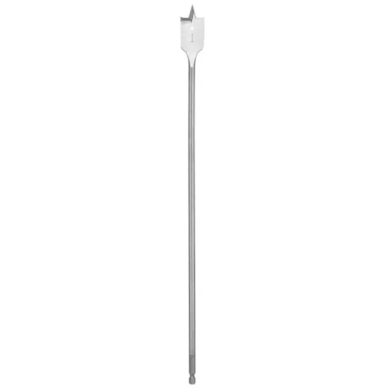 Milwaukee 48-27-1121 Boring Bit, 1-1/8 in Dia, 6 in OAL, Flat Flute, 1/4 in Dia Shank, Hex Shank