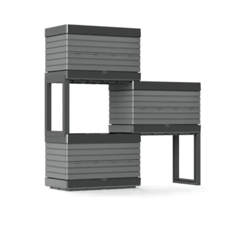 Southern Patio HDR-076650 Planter Box, 15.1 in H, 11 in W, 22 in D, Rectangular, Polypropylene, Gray