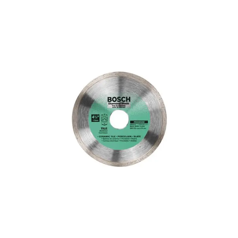Bosch | DB4543 4-1/2" Premium Continuous Rim Diamond Blade for Clean Cuts