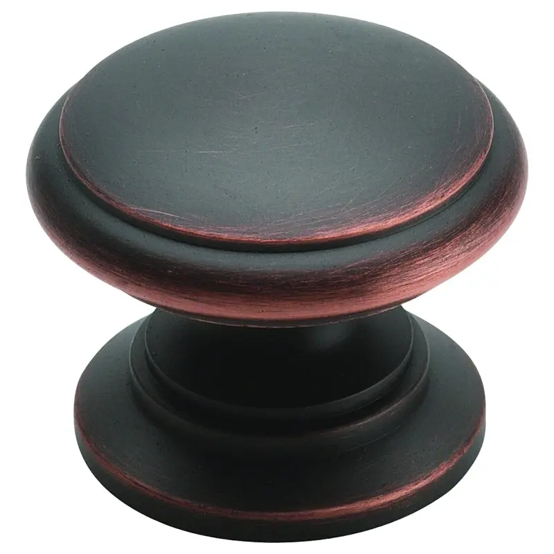 Amerock Classics Series BP1466ORB Cabinet Knob, 1 in Projection, Brass, Oil-Rubbed Bronze
