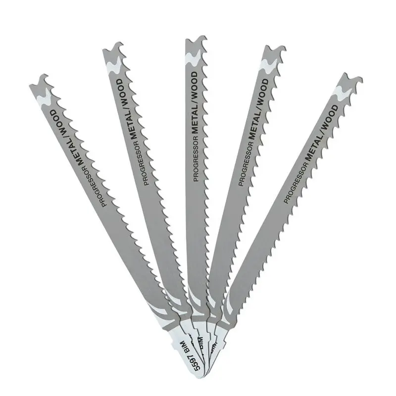 Progressor Jigsaw Blades Bi-metal for Wood & Metal | T345X - Pack of 5