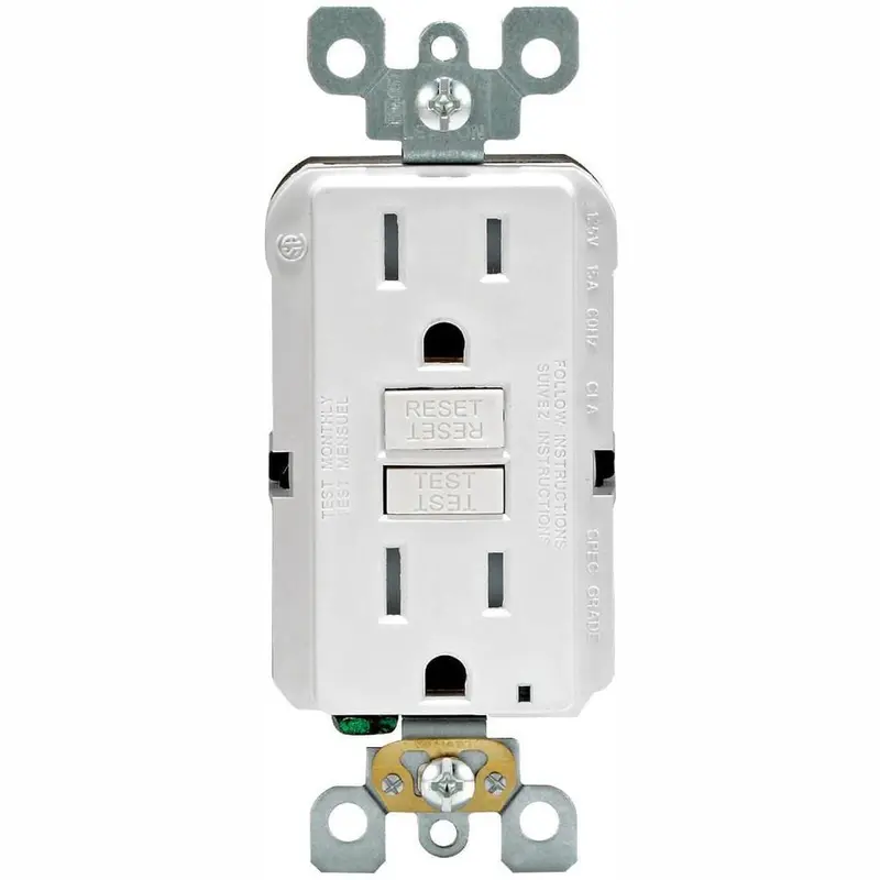 15 Amp 125-Volt Duplex SmarTest Self-Test SmartlockPro Tamper Resistant GFCI Outlet, White (4-Pack)Brown / .3 / 1