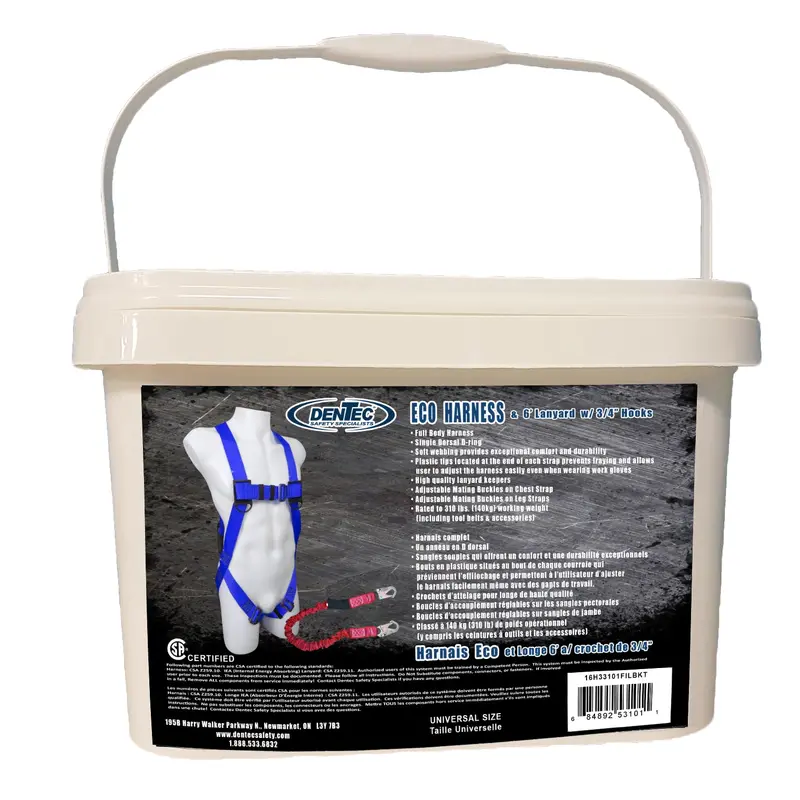 DENTEC Eco Universal Harness & 6ft Lanyard Kit In Bucket