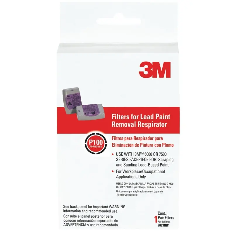 3M P100 Series 7093H1-DC Respirator Cartridge, Bayonet, Plastic Frame