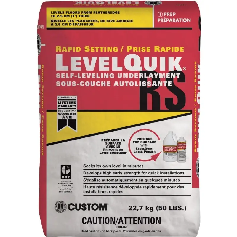 CUSTOM LevelQuik CLQ50 Self-Leveling Underlayment, Gray, 50 lb Bag