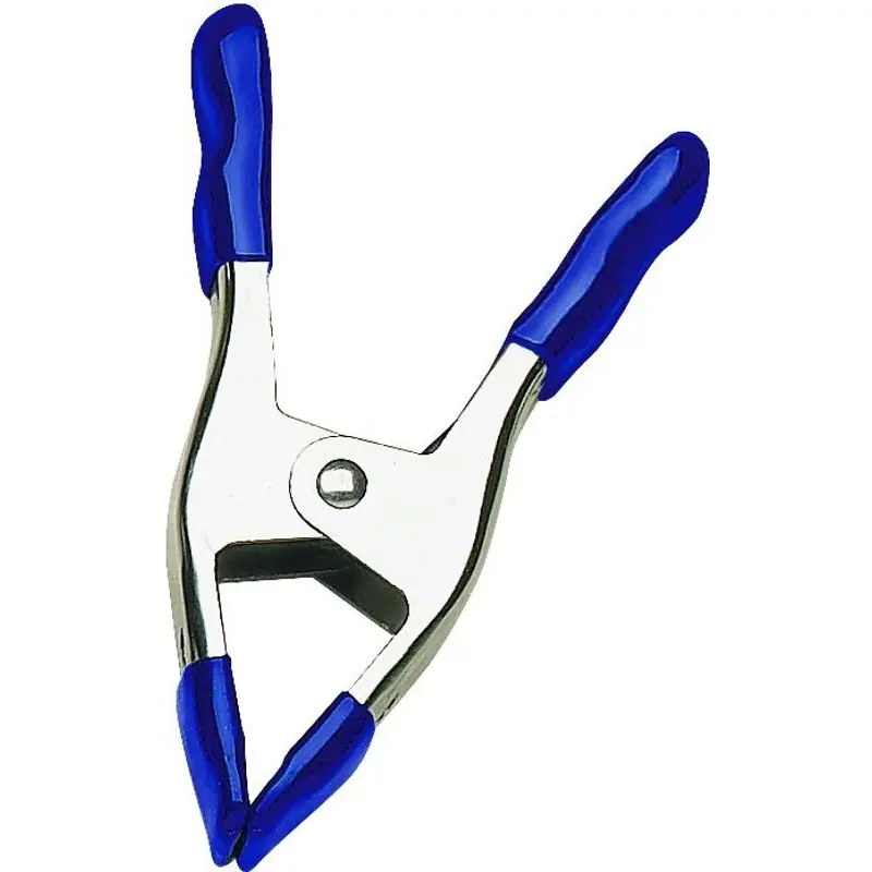 Irwin 222601 Spring Clamp with Soft Grip Pad, 1 in Clamping, Steel, Blue/Silver
